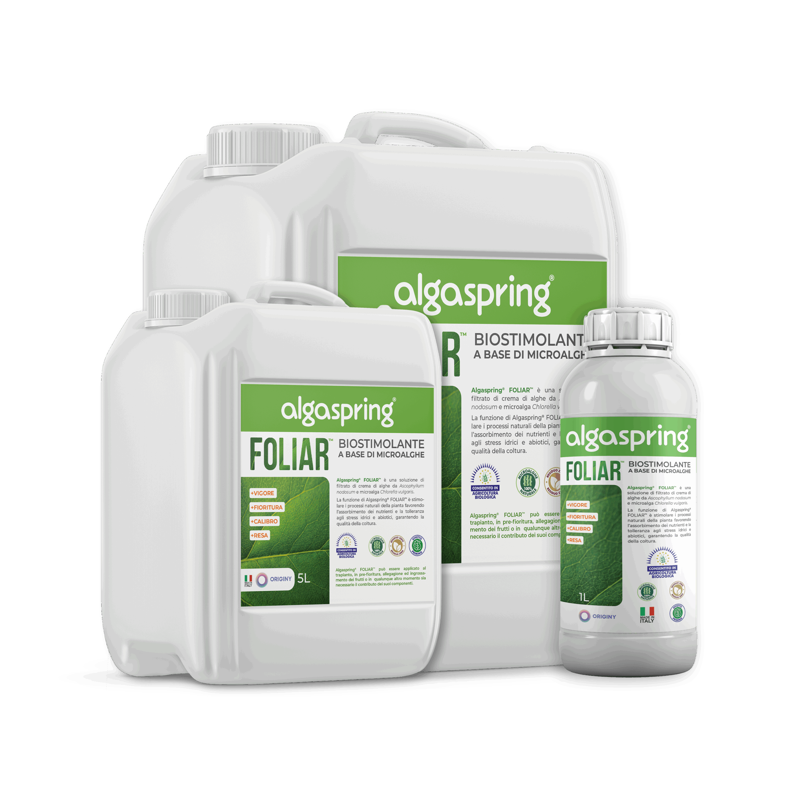 Algaspring FOLIAR – biostimolante fogliare a base di microalghe